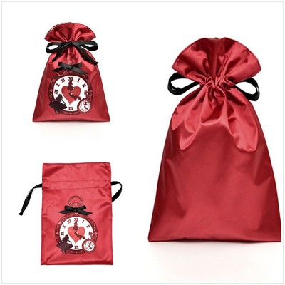 Red Satin Christmas Pouches