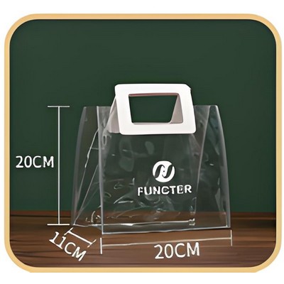 PVC Transparent Reusable Favor Gift Bag W/ Rectangular Handle for Weeding